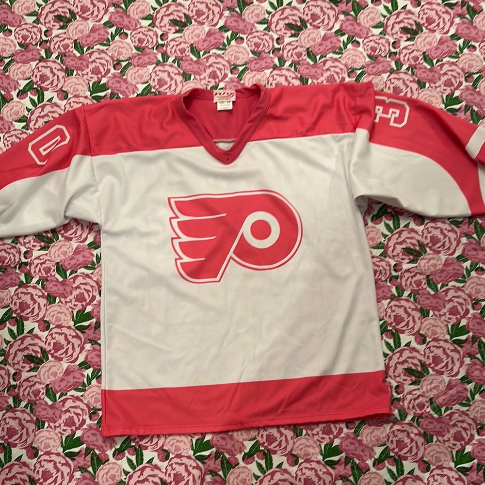 Pink  and White Hockey Jersey